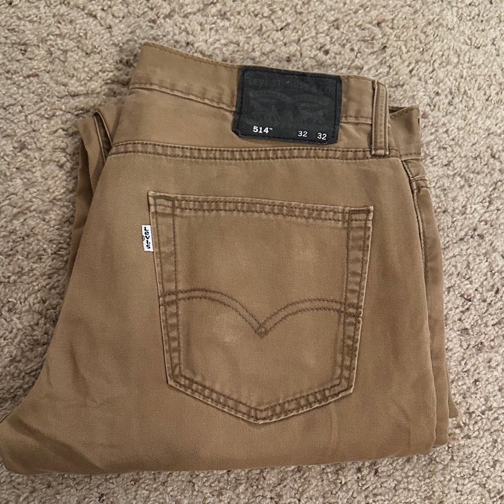 Levi's Men's Slim Straight Brown Jeans 514 32x32